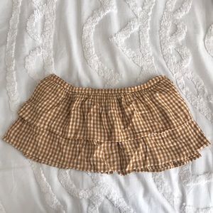 Kimchi Blue orange gingham crop top